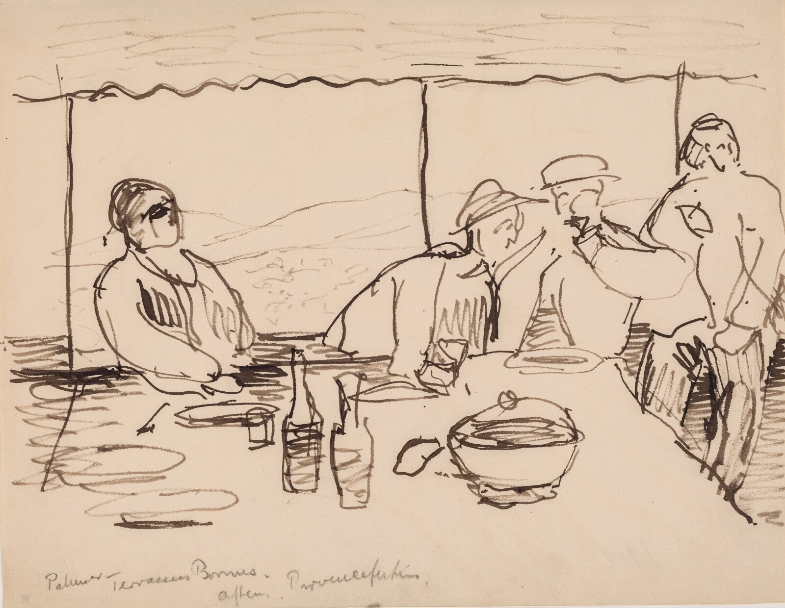 J.A. Jerichau (II), Aften på terrassen, Bormes, Provence