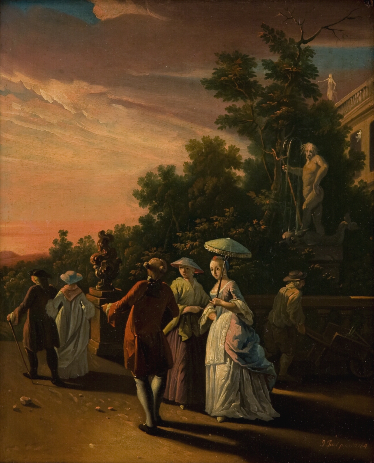 Jens Juel, Selskabsscene i en park