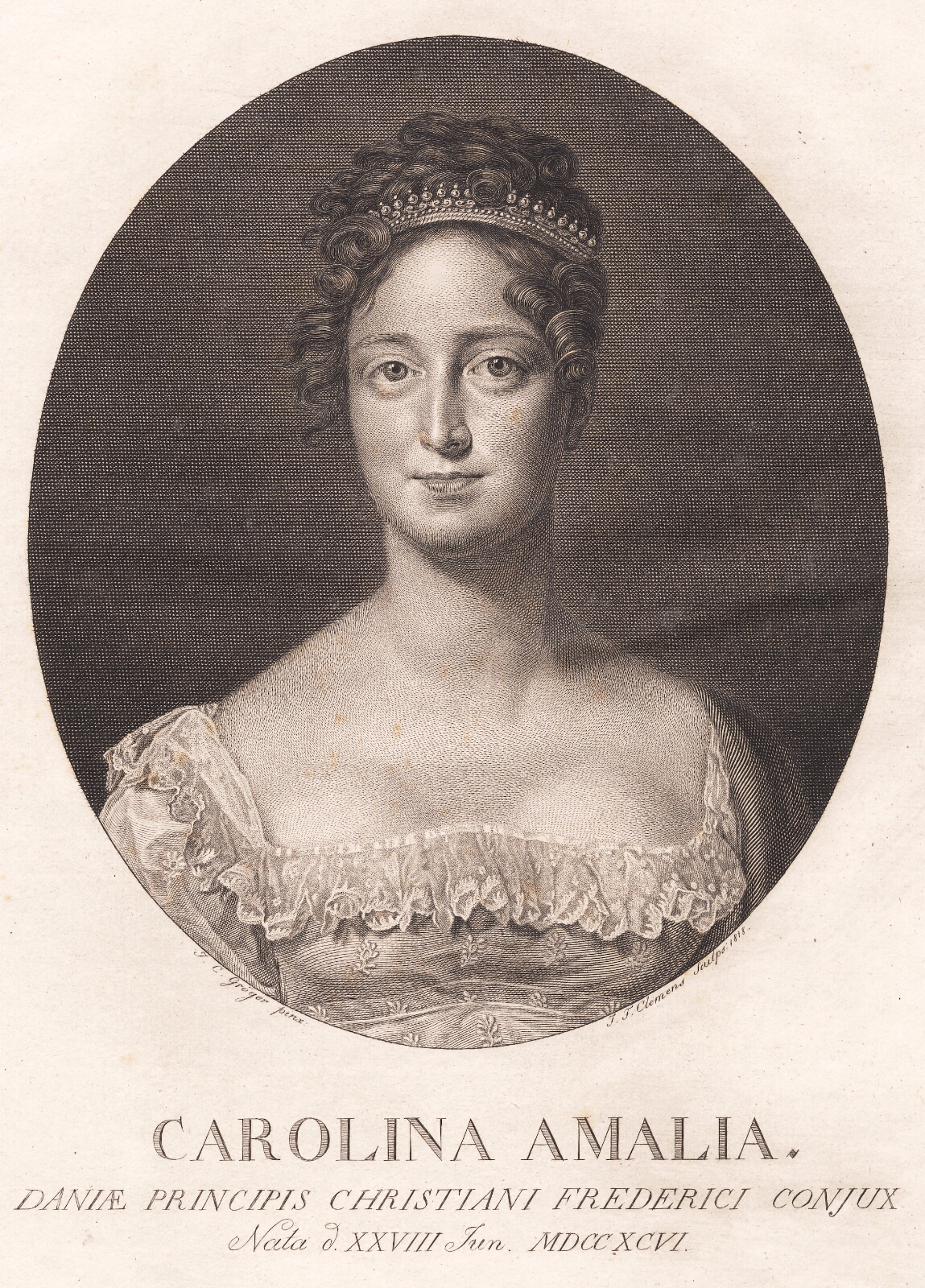 J.F. Clemens, Caroline Amalie