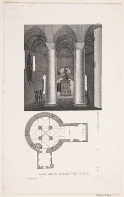 Bjernede Kirkes indre og grundplan, Schøler, Peter Christian, 1834-1866