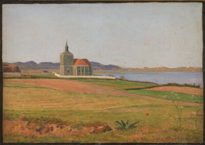 Vinderød Church near Frederiksværk, Lundbye, Johan Thomas, 1837