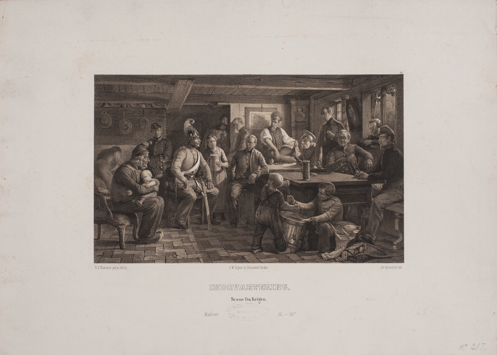 Adolph Kittendorff, Indkvartering