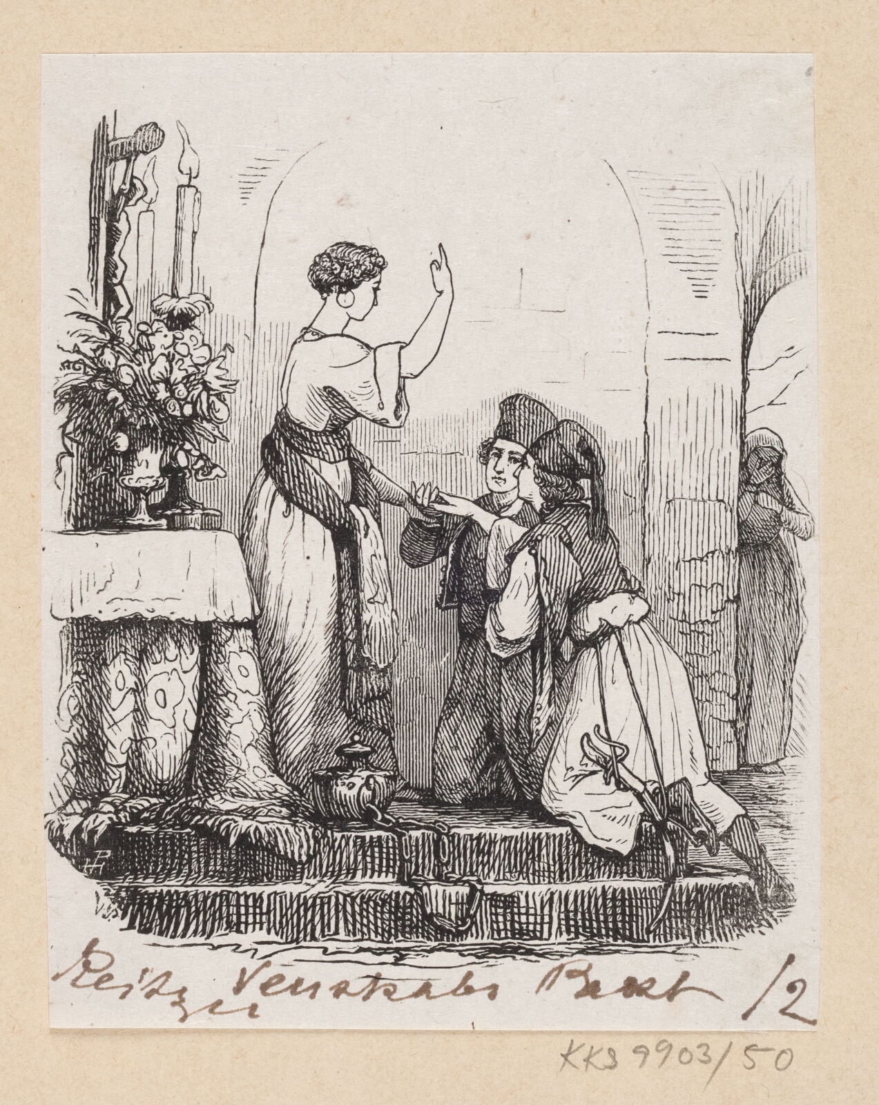H.P. Hansen, Illustration til "Venskabs-Pagten" i H.C. Andersen, "Eventyr og Historier", Bind 1