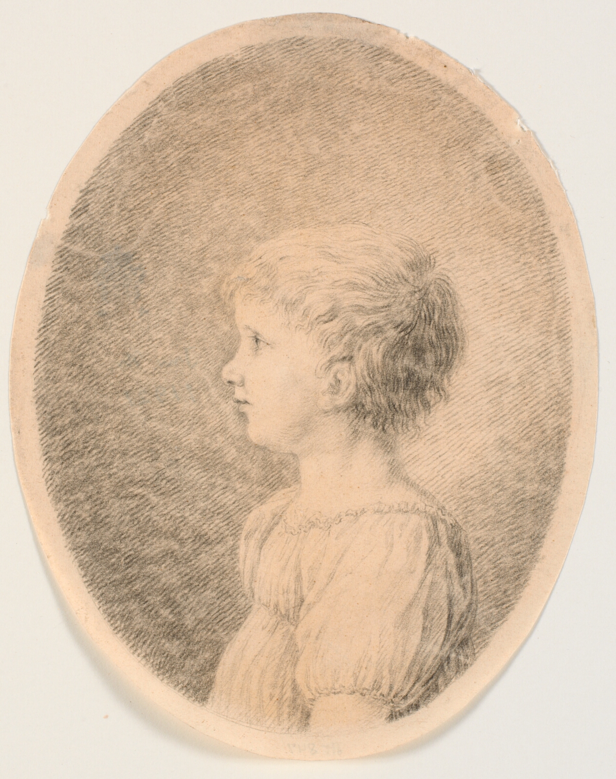 J.F. Clemens, Barneportræt. Profil til højre