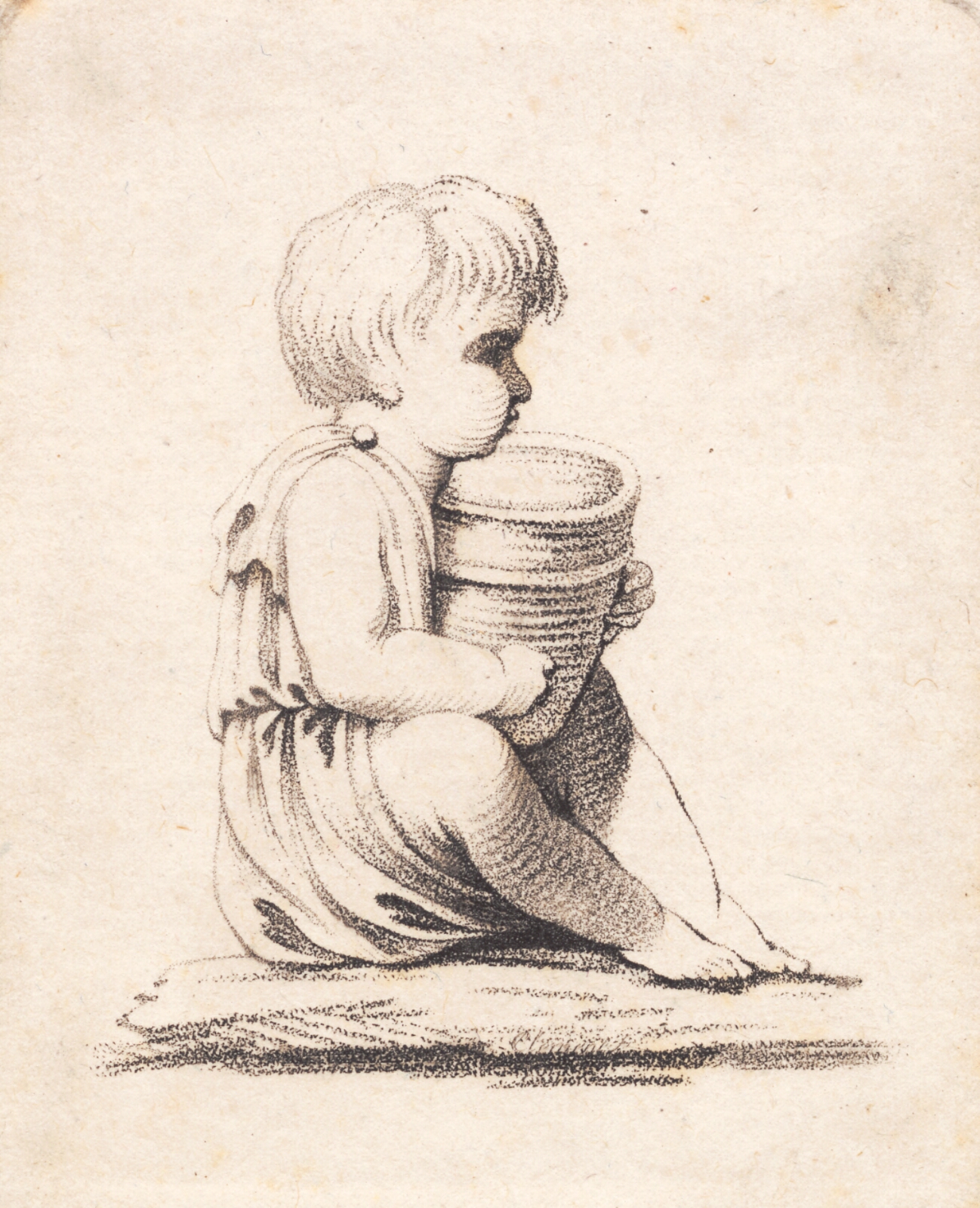 J.F. Clemens, En lille siddende dreng