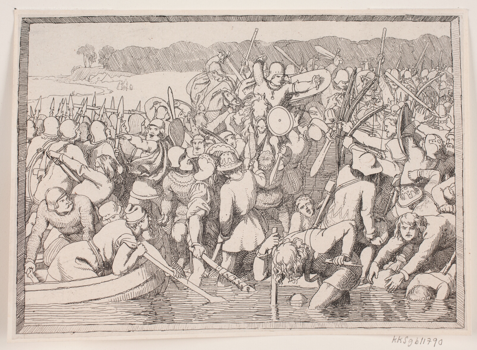 Lorenz Frølich, Illustration til Adam Oehlenschlägers digt "De to kirketårne"