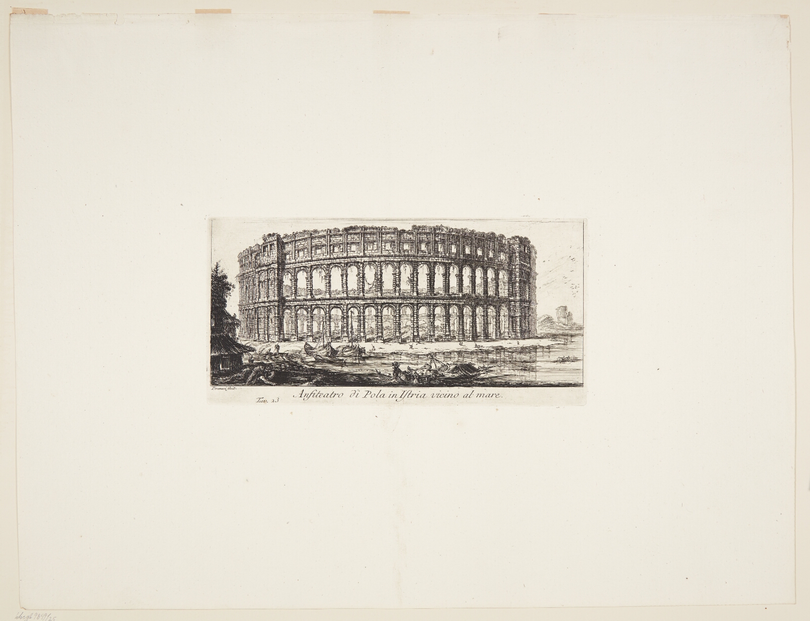 Giovanni Battista Piranesi, Pula's amfiteater i Istrien, nær havet