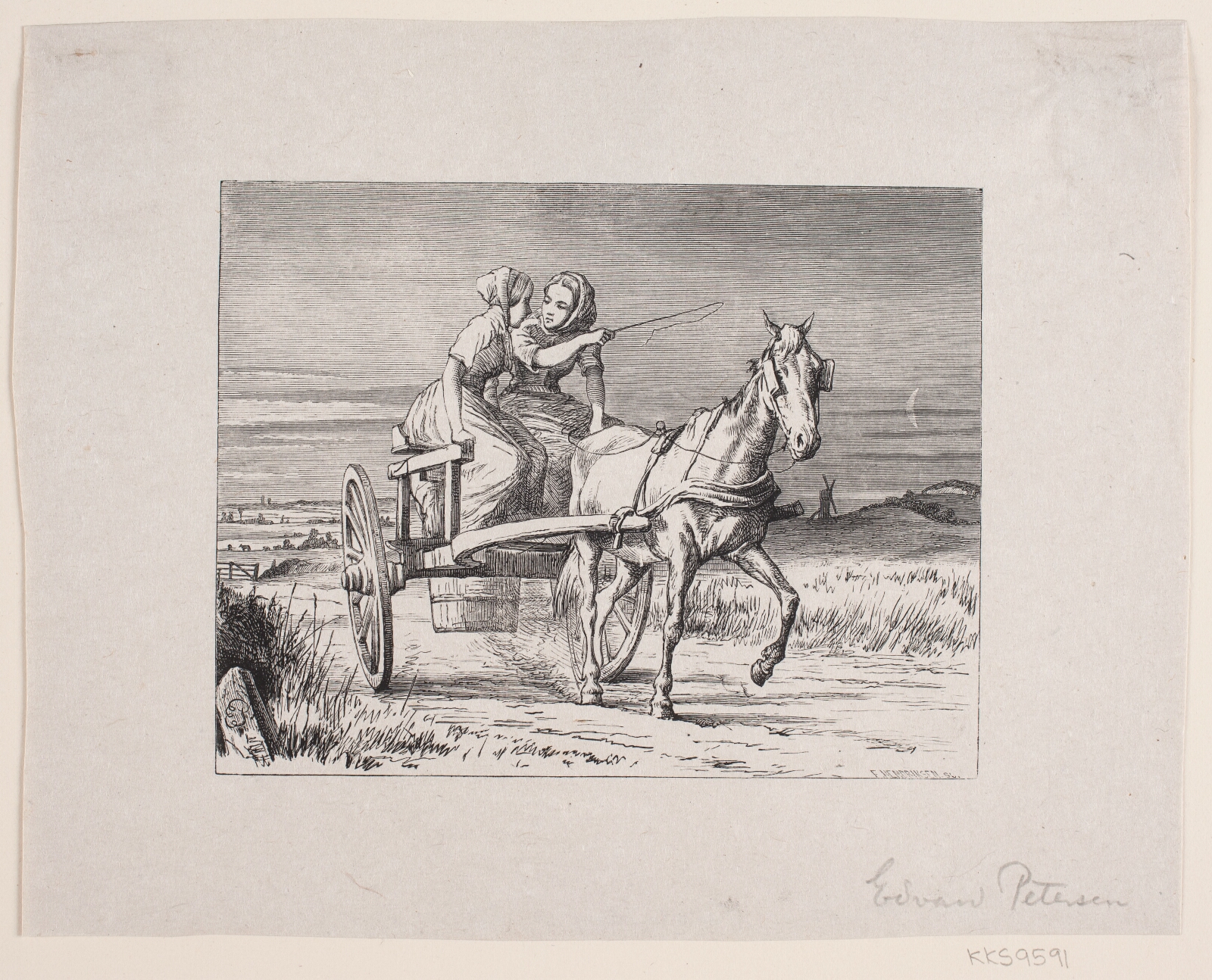 F. Hendriksen, Illustration til Digt af Th. Schorn