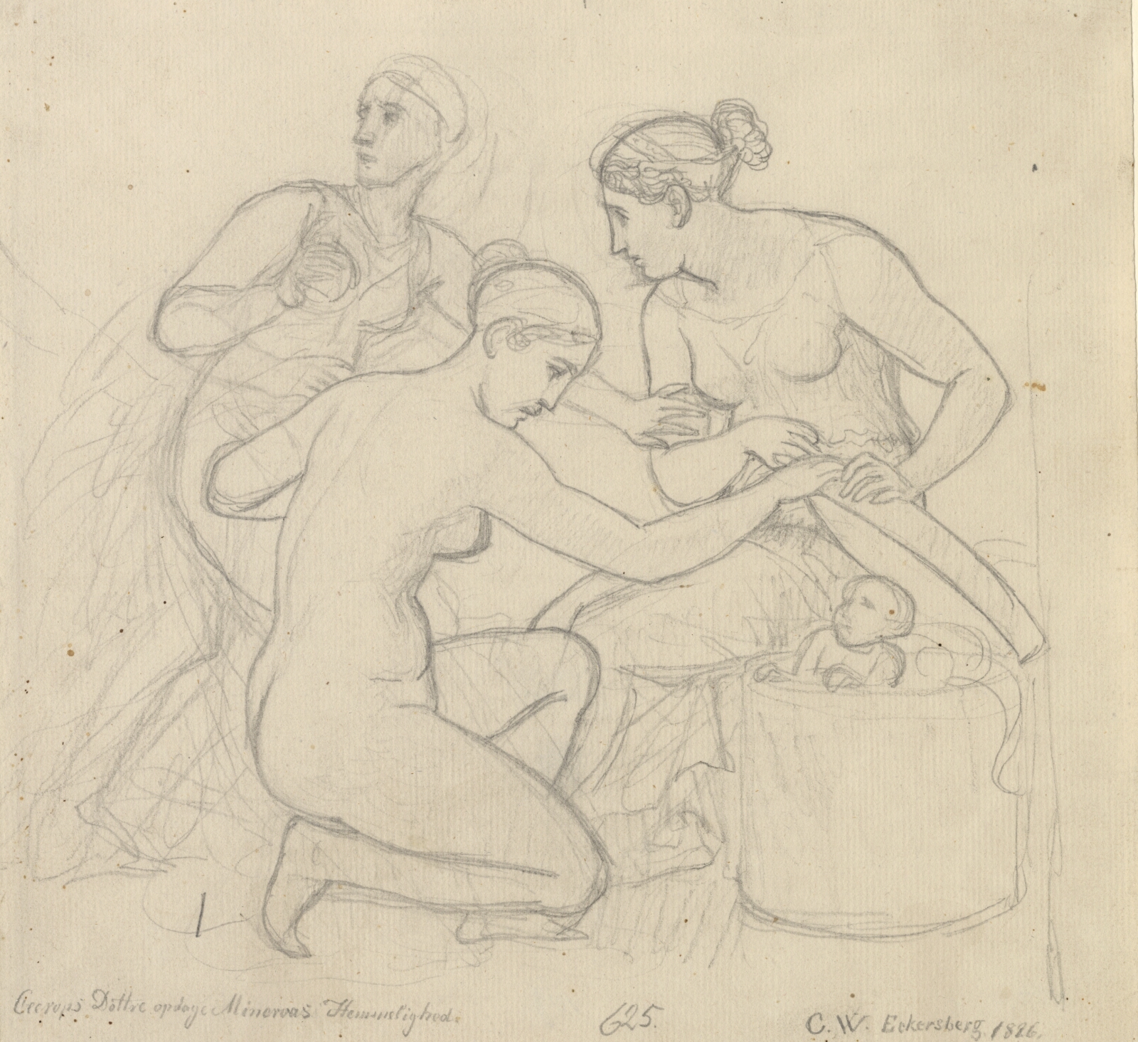 C.W. Eckersberg, Cecrops døtre afslører Minervas hemmeligheder
