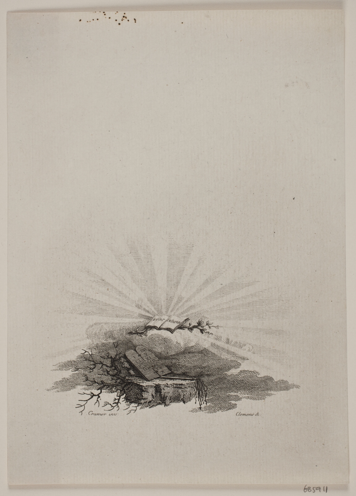 J.F. Clemens, Titelvignet til C.Bastholm: "Aandelige Taler", 1779
