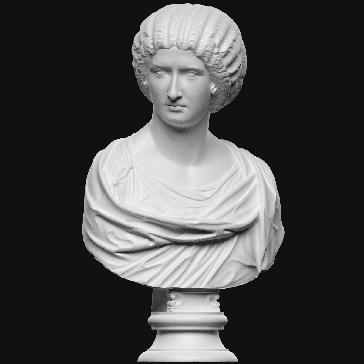 Portræt af fornem dame, evt. fra hoffet omkring Julia Domna, Septimius Severus kone