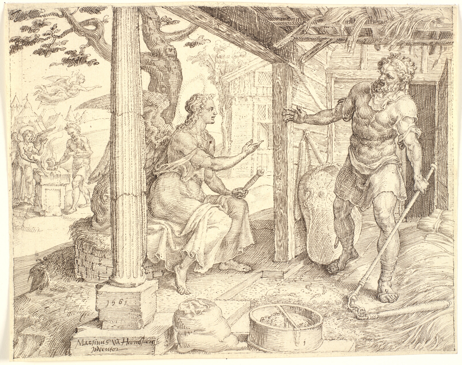 Maarten van Heemskerck, Englen viser sig for Gideon