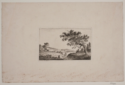 Landskab med Egetræ, Meyer, Elias, 1763-1809