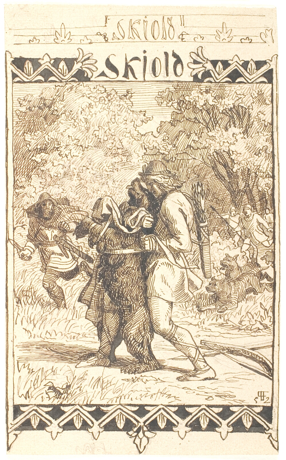Lorenz Frølich, Skjolds kamp mod bjørnen