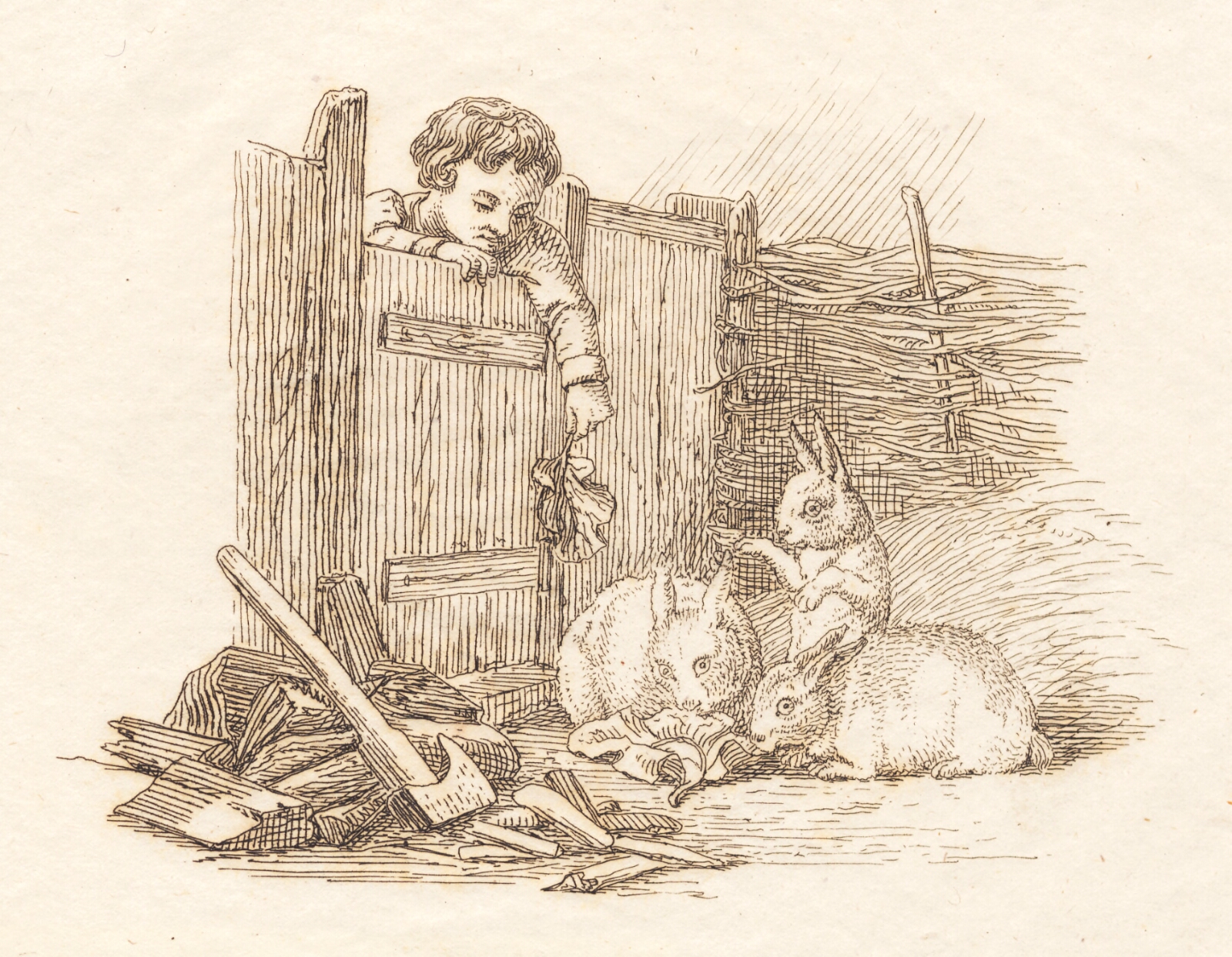 Martinus Rørbye, Illustration til "Halvhundrede Fabler for Børn" af Hey
