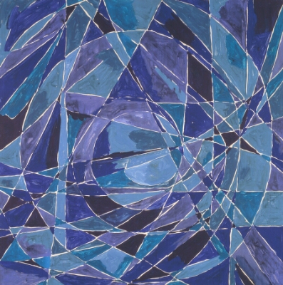 Picture Painted in 7 Blue Colours