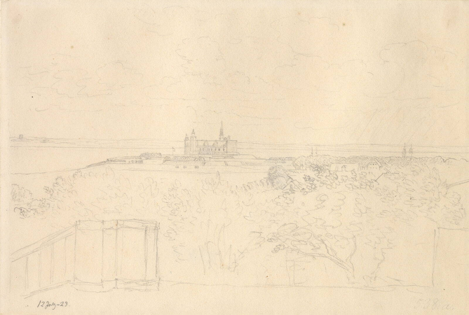 C.W. Eckersberg, Kronborg set fra Marienlyst