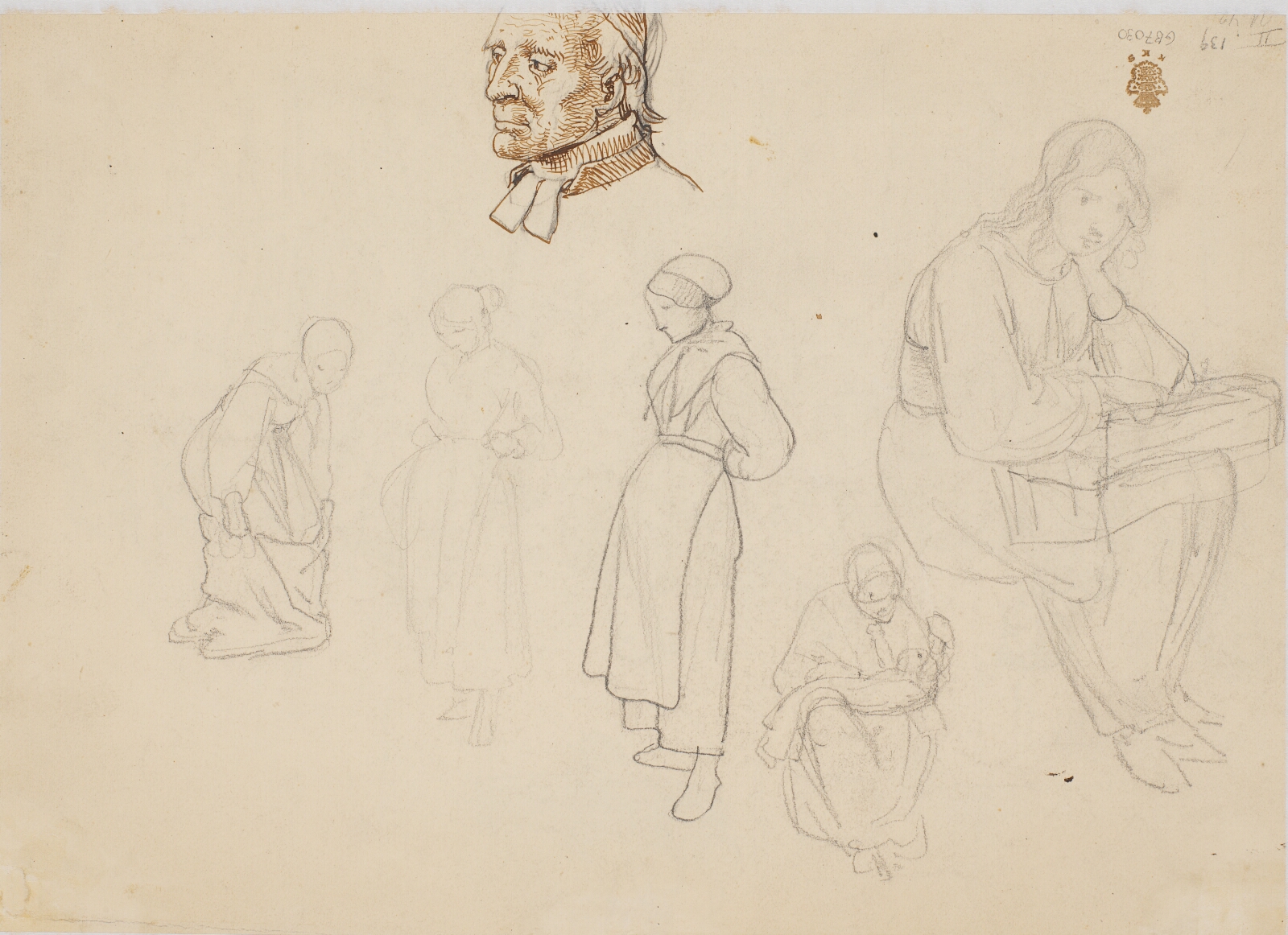 Wilhelm Marstrand, Figurstudier, Dalarne
