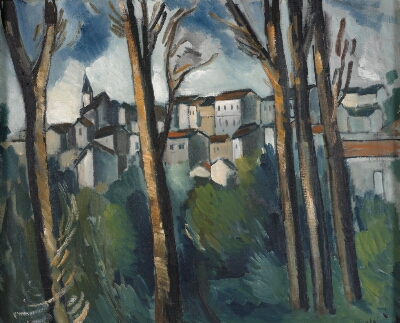 Village Seen through Trees