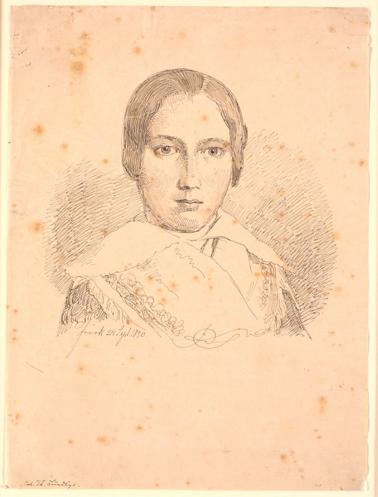 Johan Thomas Lundbye, Portræt af en ung pige