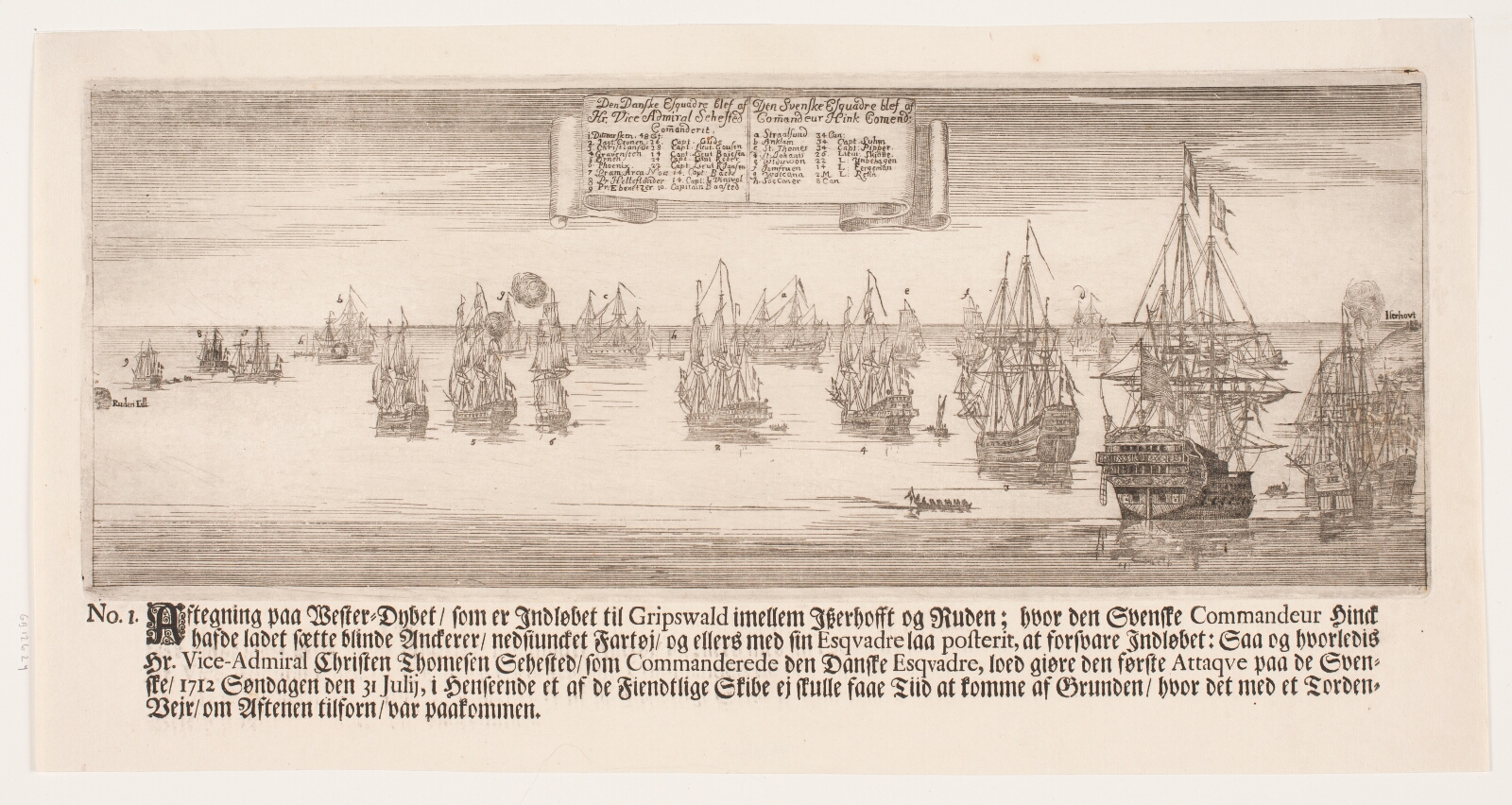 Ubekendt dansk, Den danske flådes angreb på svenskerne, Gripswald, 21. juli 1716, nr. 1