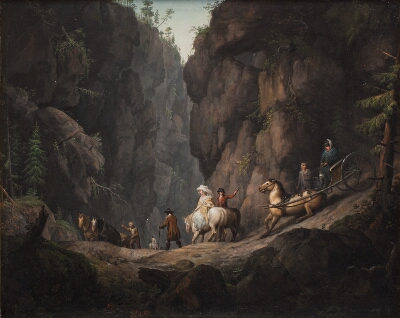The Passage through Krokkleven near Ringerike in Norway