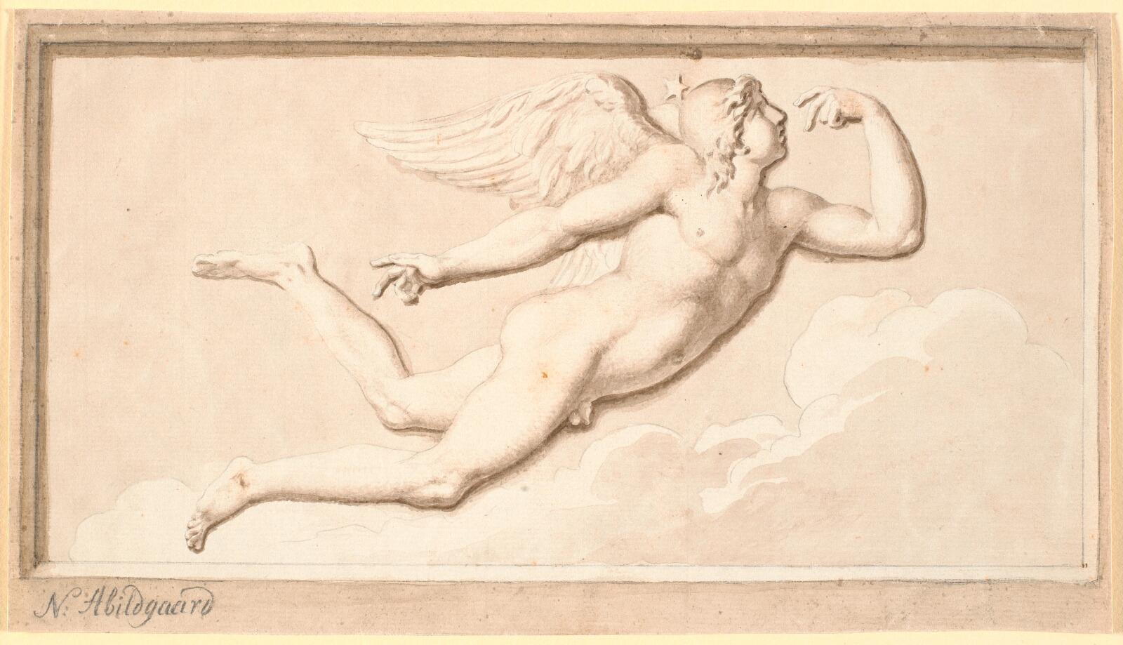 Nicolai Abildgaard, Morgenen eller dagen. En vinget flyvende ung mand