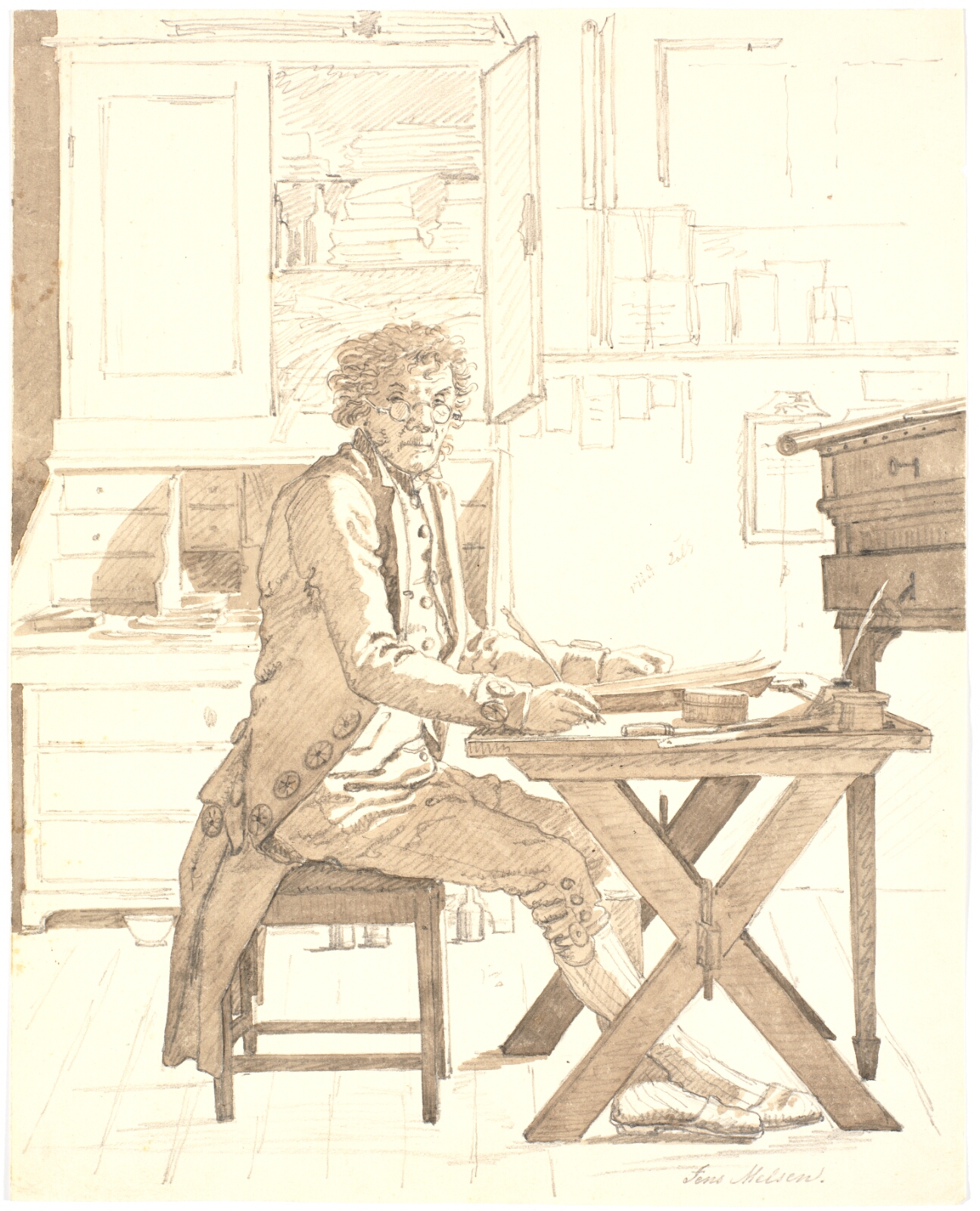 Martinus Rørbye, Skriveren Jens Melsen