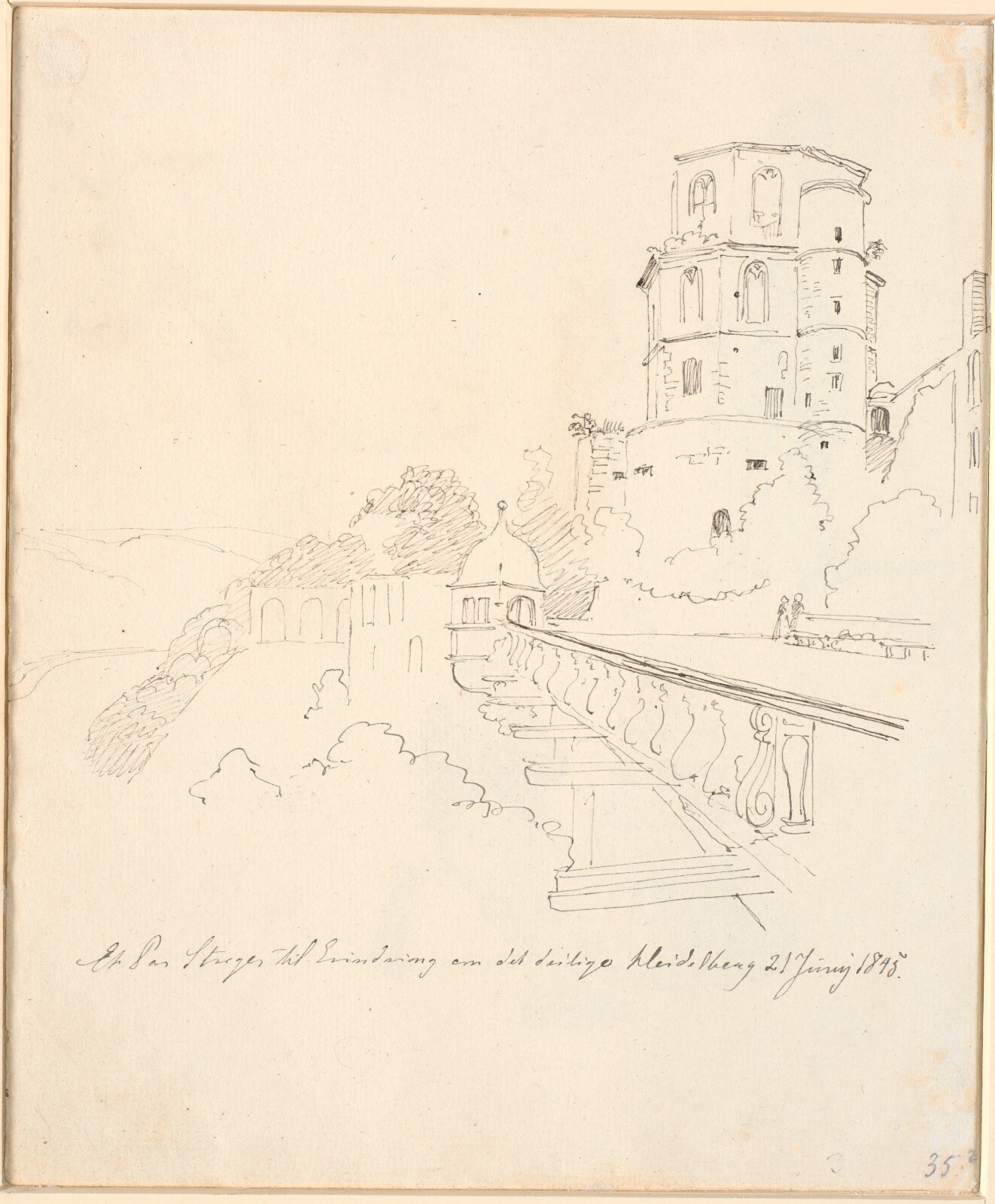 Johan Thomas Lundbye, Slotsruinen i Heidelberg