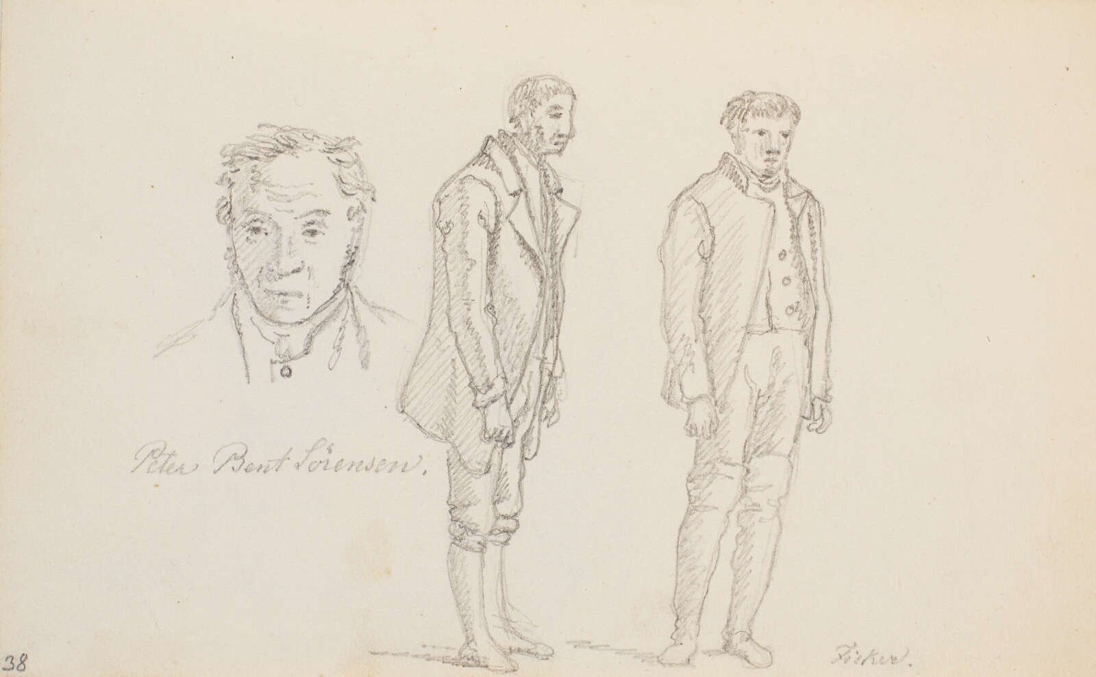 Martinus Rørbye, Tre figurstudier