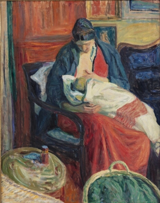 The Artist's Wife Christine and Son Lars