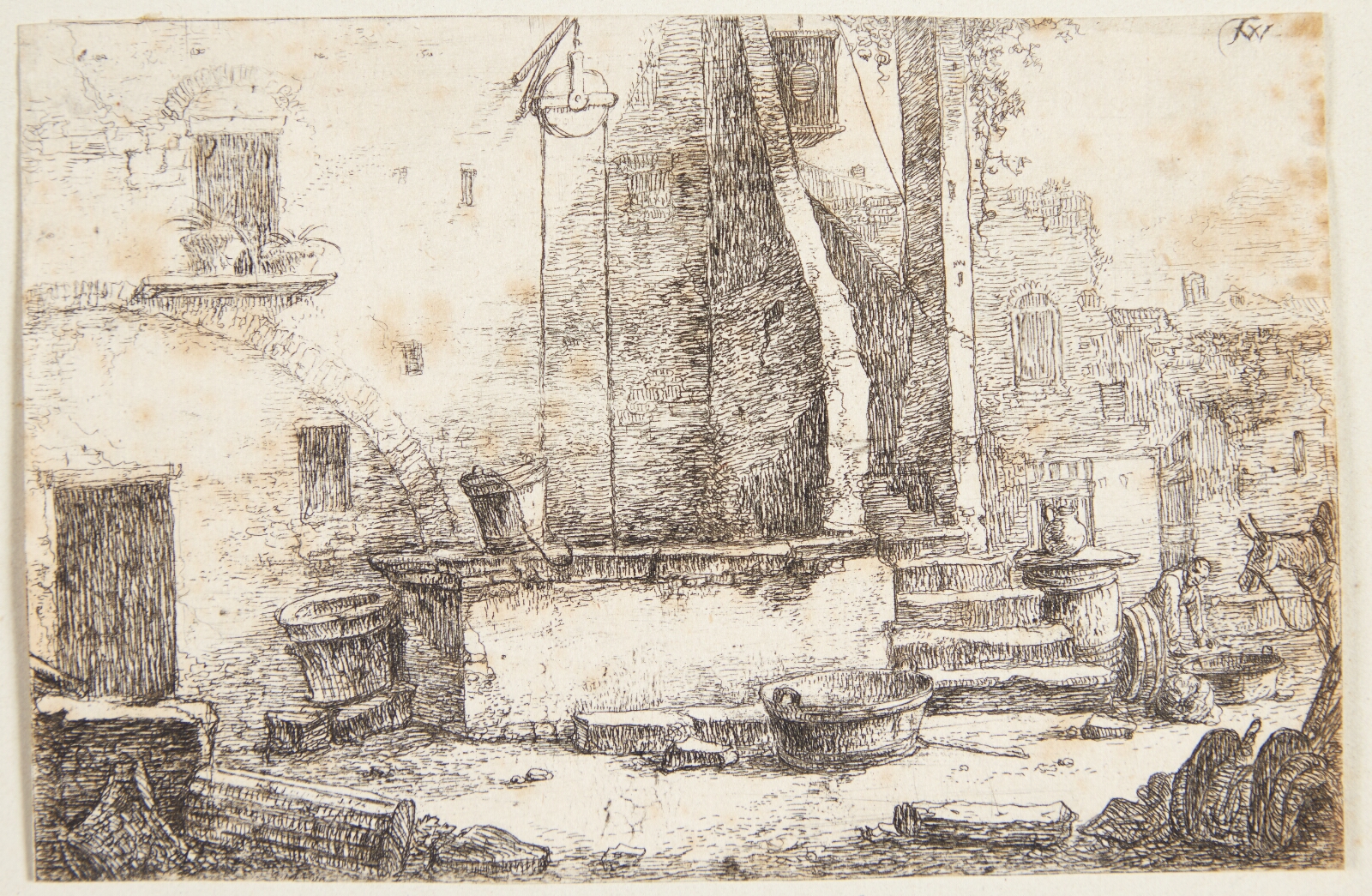 Thomas Wijck, Brønd ved et hus