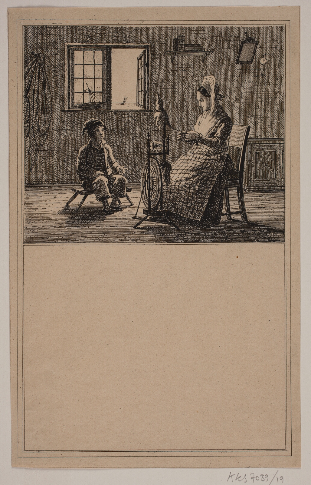 Adolph Kittendorff, Moder og søn. Nr. 18 i Chr. Winther og M. Rørbye, "25 Billeder for små børn"