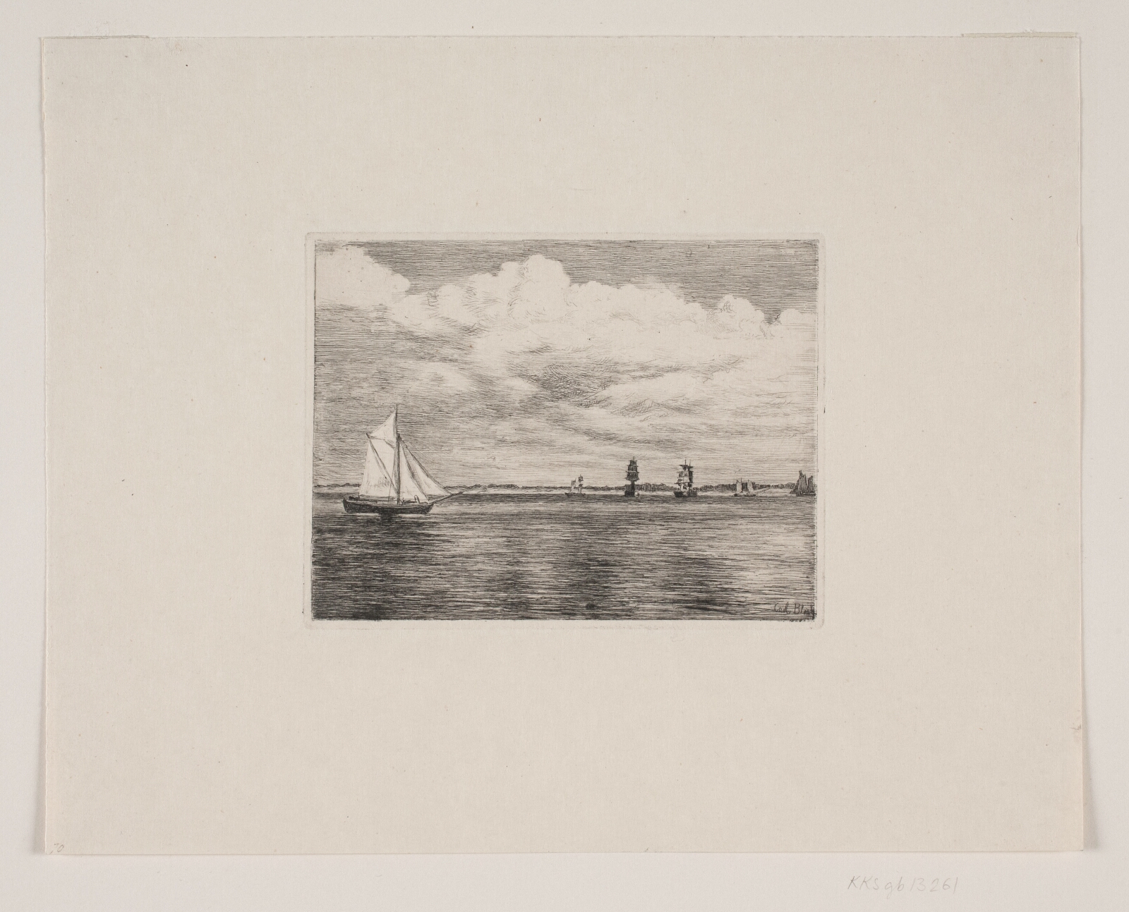 Carl Bloch, Søstykke. Skyet luft