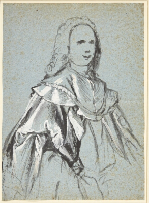 Studie til et portræt, formentlig af A. G. Moltke, Pilo, C.G., 1752-1792