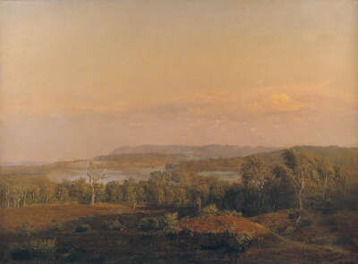 A View towards Himmelbjerget, Jutland. Evening