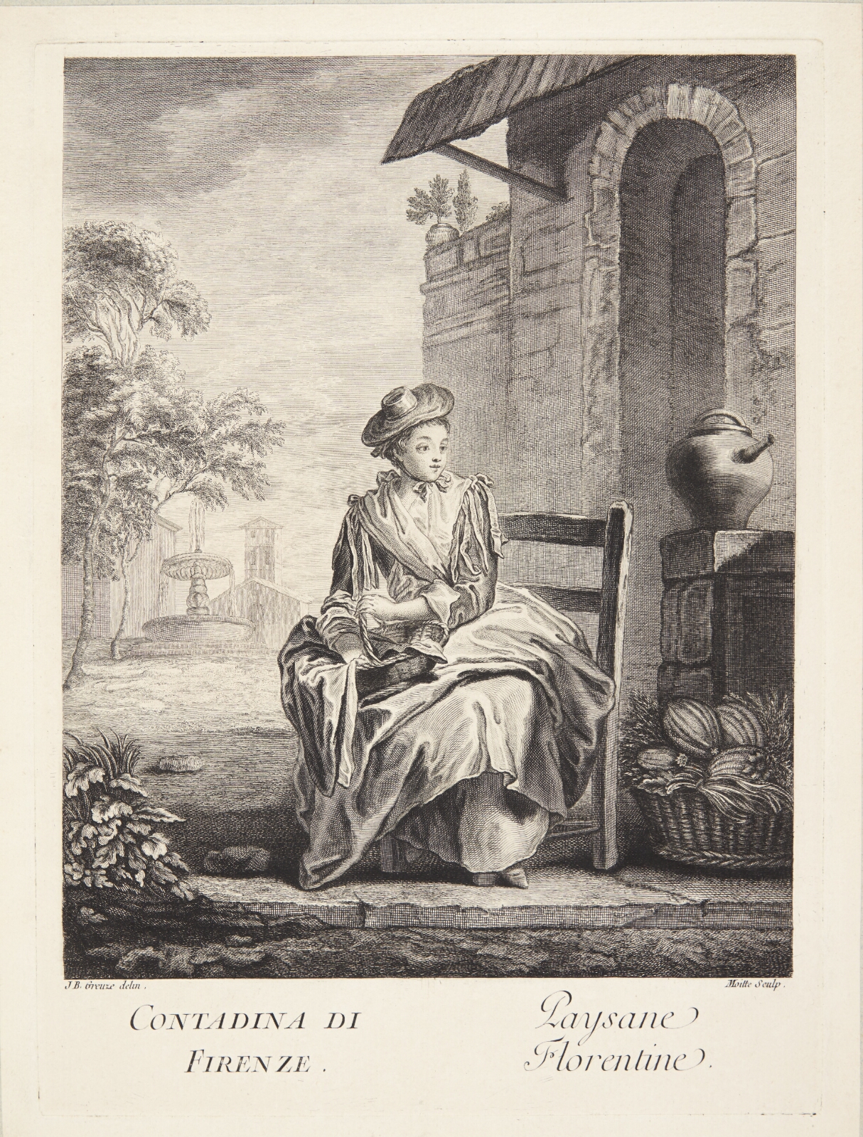 Pierre Etienne Moitte, Bondepige fra Firenze (Paysane Florentine)