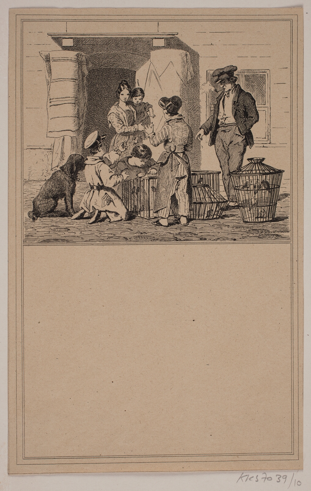 Adolph Kittendorff, Fugle i fangenskab. Nr. 9 i Chr. Winther og M. Rørbye, "25 Billeder for små børn"