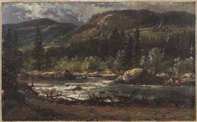 Landscape at Bruflat in Valdres, Norway
